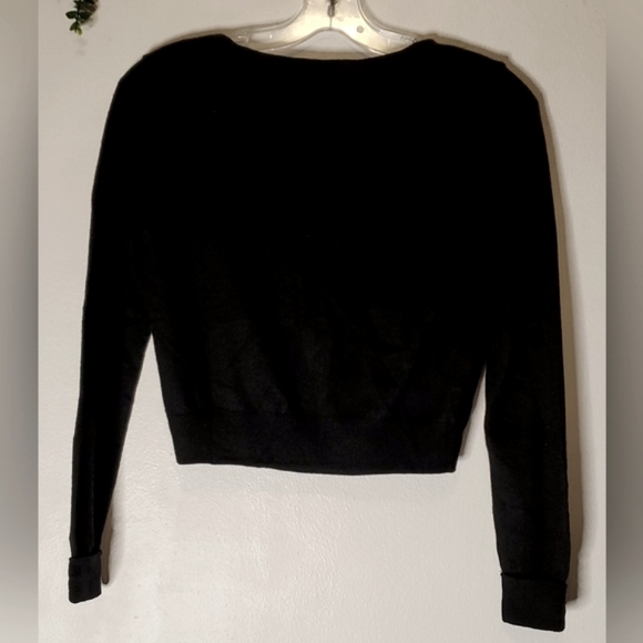 Laureate Lane 100% Cashmere Lace Embleshished Rinestone Cropped Cardigan Sz XS/S - Picture 2 of 9